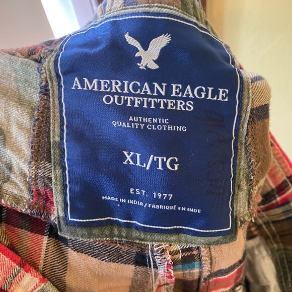 Men’s American Eagle Plaid Lounge Pants 100% Cotton Size XL - Picture 3 of 4